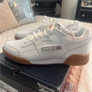 Reebok Classic White Sneakers with Brown Sole